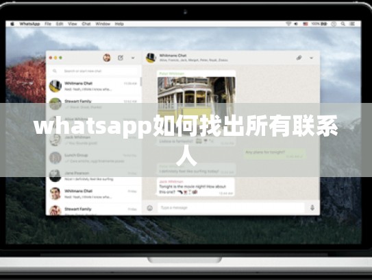 whatsapp如何找出所有联系人