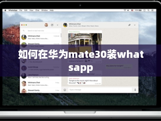 如何在华为mate30装whatsapp