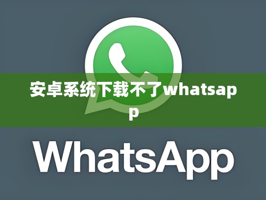 安卓系统下载不了whatsapp