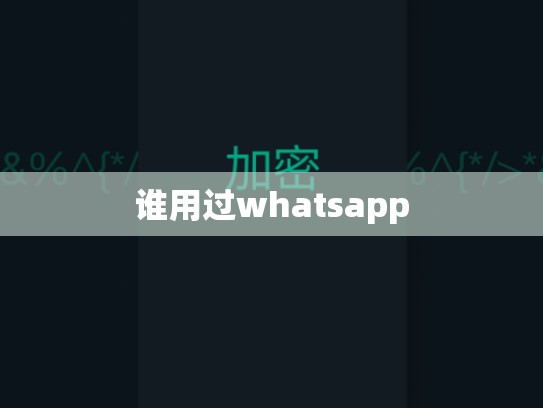 谁用过whatsapp