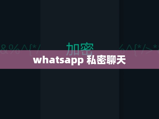 whatsapp 私密聊天