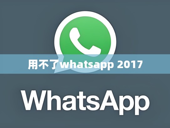 用不了whatsapp 2017