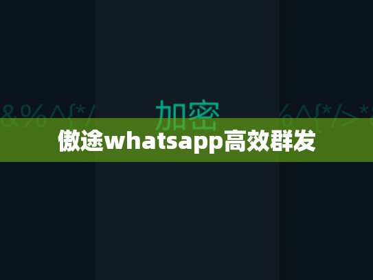 傲途whatsapp高效群发