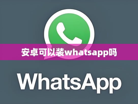 安卓可以装whatsapp吗