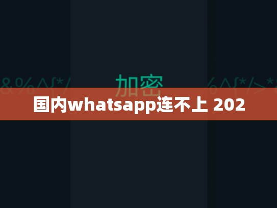 国内whatsapp连不上 2020