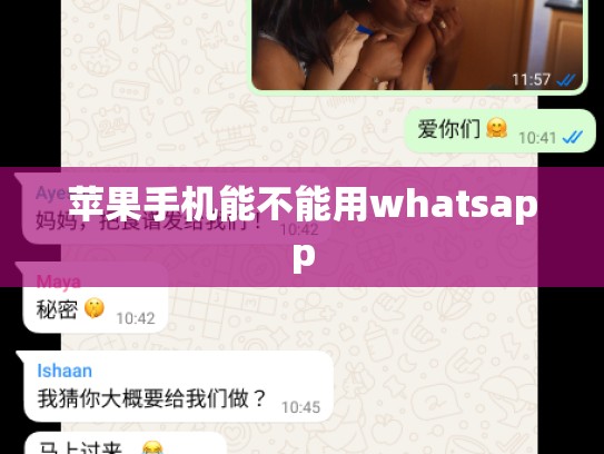 苹果手机能不能用whatsapp