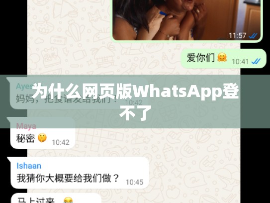 为什么网页版WhatsApp登不了