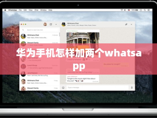 华为手机怎样加两个whatsapp