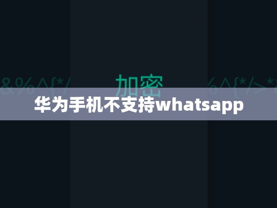 华为手机不支持whatsapp