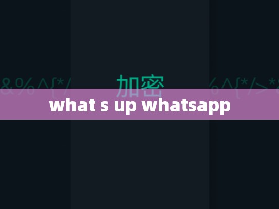 what s up whatsapp