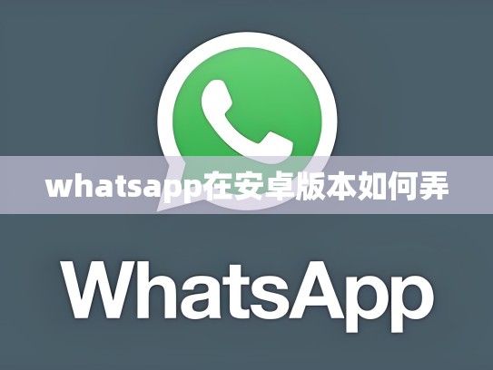whatsapp在安卓版本如何弄