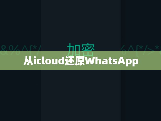 从icloud还原WhatsApp