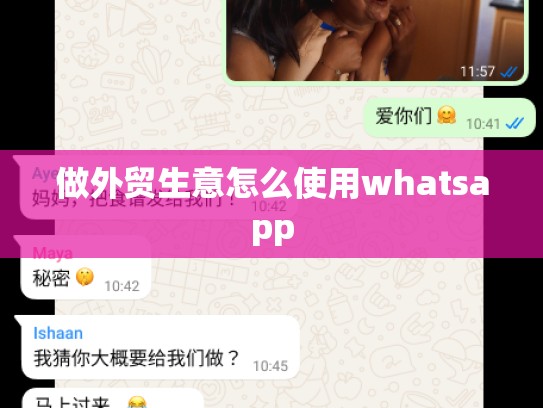 做外贸生意怎么使用whatsapp
