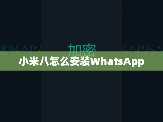 小米八怎么安装WhatsApp