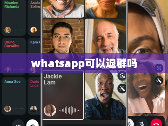 whatsapp可以退群吗