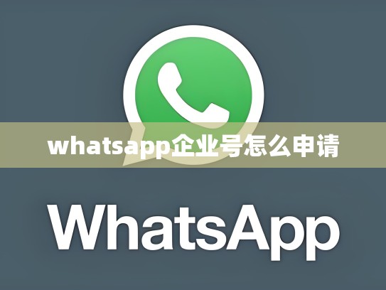 whatsapp企业号怎么申请