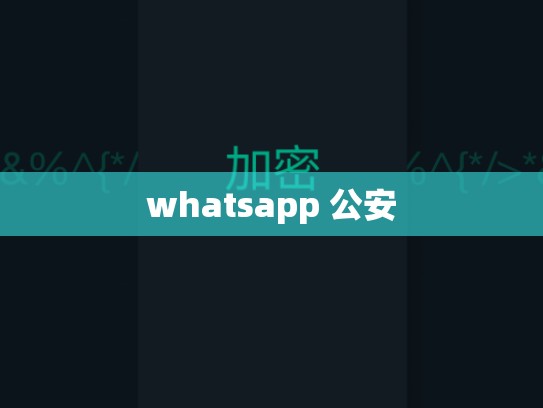 whatsapp 公安