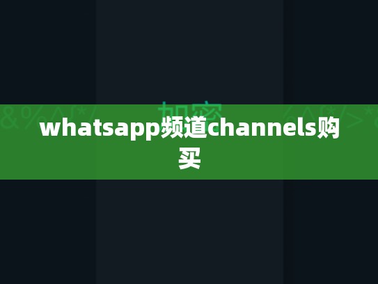 whatsapp频道channels购买