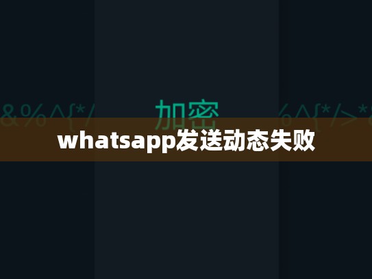 whatsapp发送动态失败