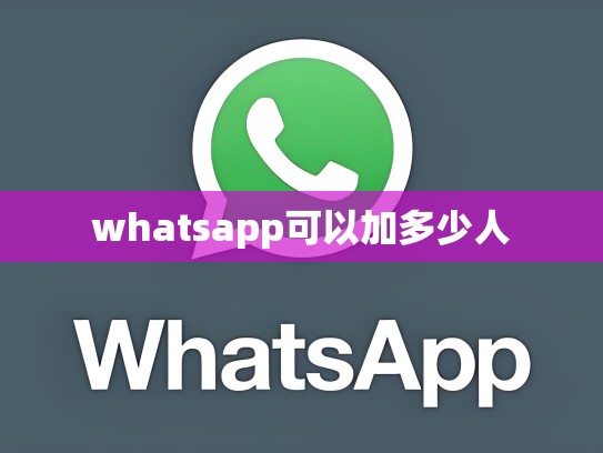 whatsapp可以加多少人