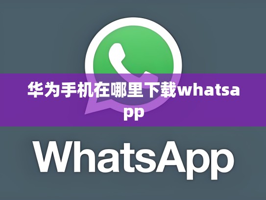 华为手机在哪里下载whatsapp