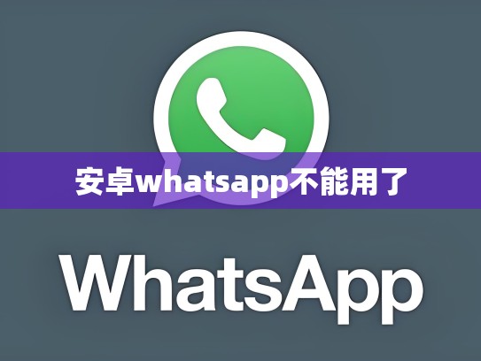 安卓whatsapp不能用了