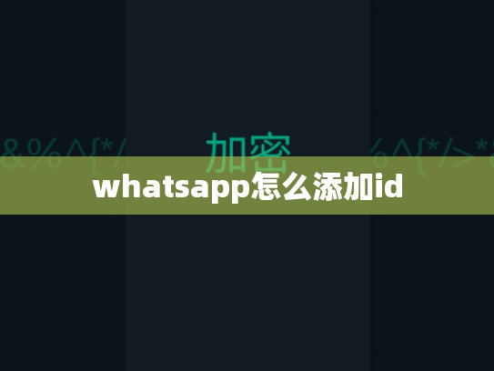 whatsapp怎么添加id