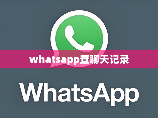 whatsapp查聊天记录