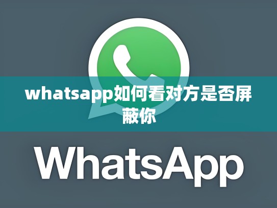 whatsapp如何看对方是否屏蔽你