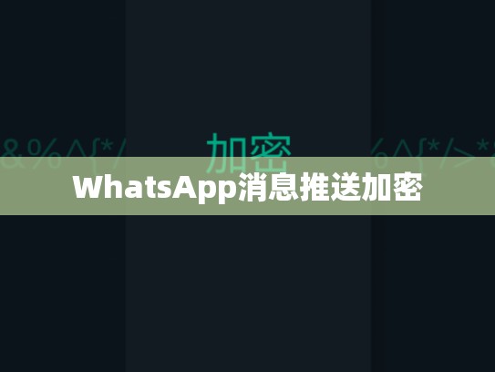WhatsApp消息推送加密