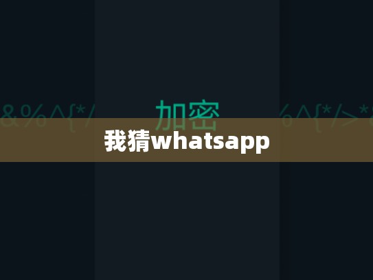 我猜whatsapp