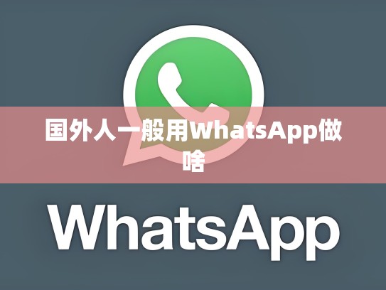 国外人一般用WhatsApp做啥