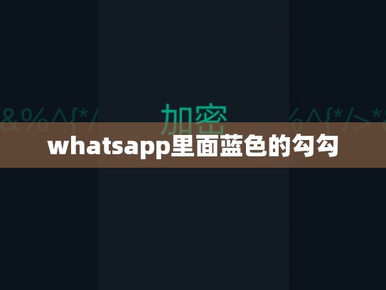 whatsapp里面蓝色的勾勾