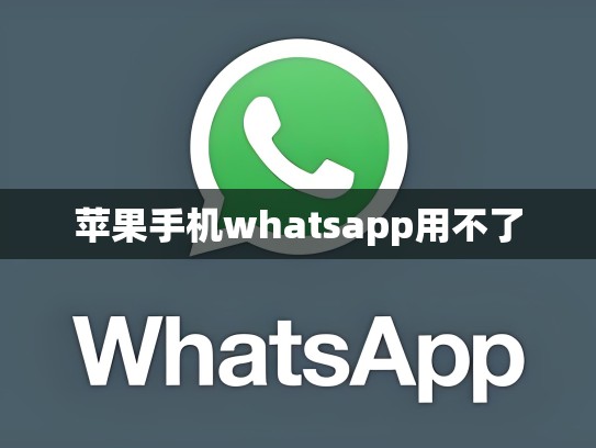 苹果手机whatsapp用不了