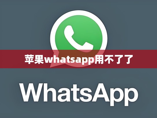 苹果whatsapp用不了了