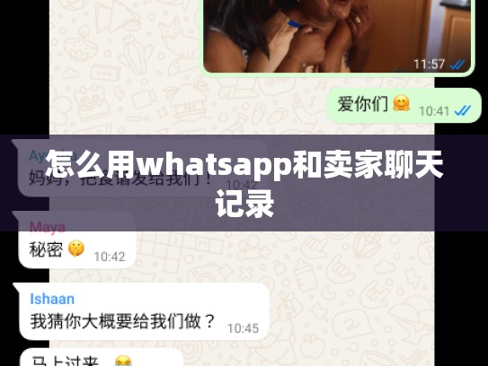 怎么用whatsapp和卖家聊天记录