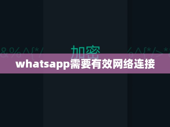 whatsapp需要有效网络连接