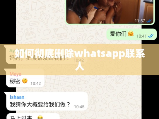 如何彻底删除whatsapp联系人