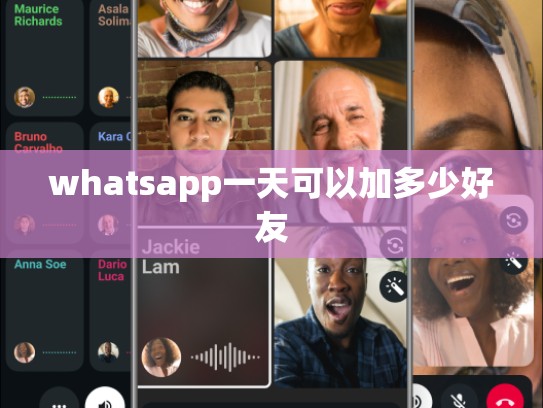 whatsapp一天可以加多少好友