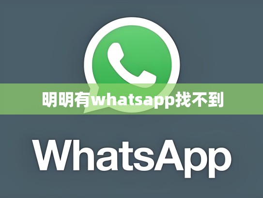 明明有whatsapp找不到
