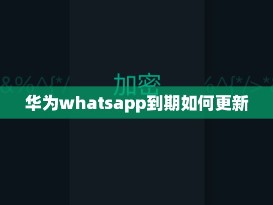 华为whatsapp到期如何更新