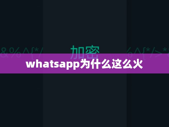 whatsapp为什么这么火