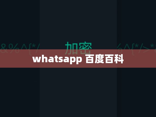 whatsapp 百度百科