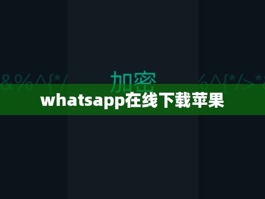 whatsapp在线下载苹果
