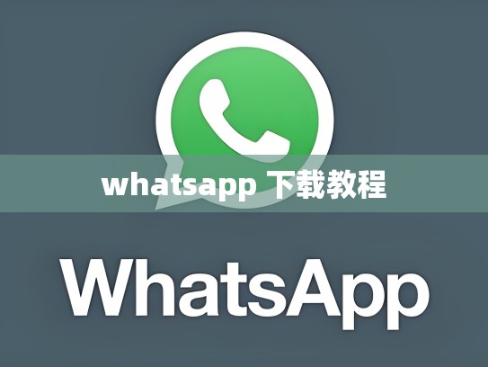 whatsapp 下载教程
