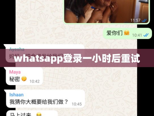 whatsapp登录一小时后重试