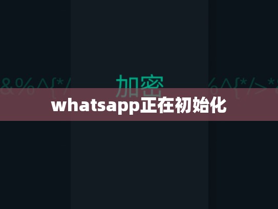 whatsapp正在初始化