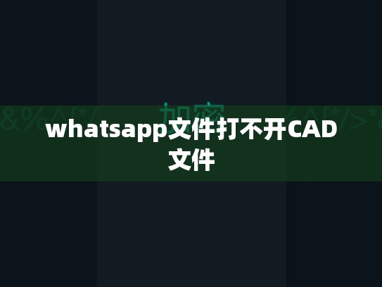 whatsapp文件打不开CAD文件