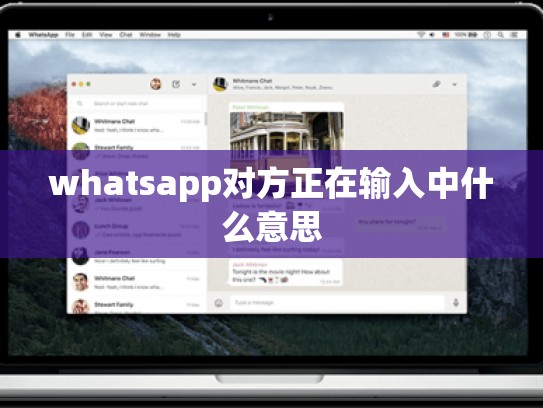 whatsapp对方正在输入中什么意思