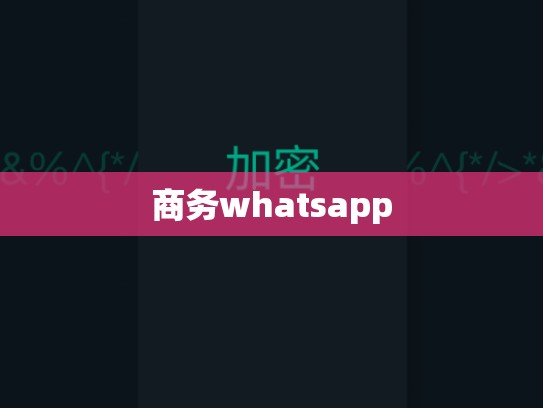 商务whatsapp